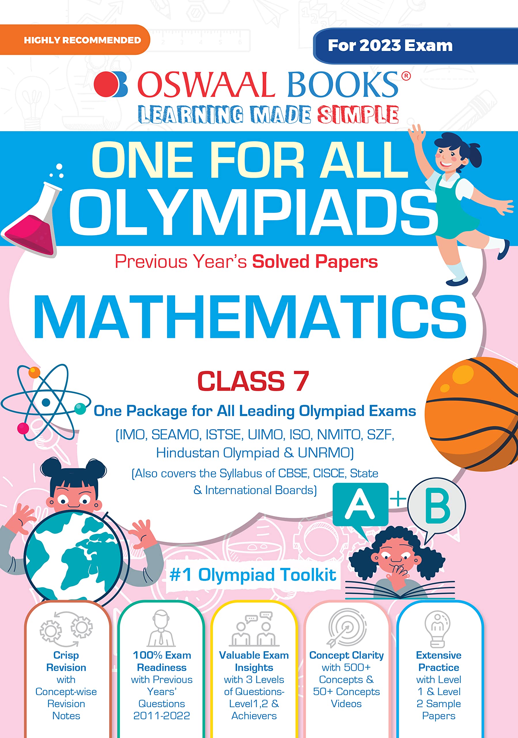 Buy Oswaal One For All Olympiad Previous Years' Solved Papers, Class7