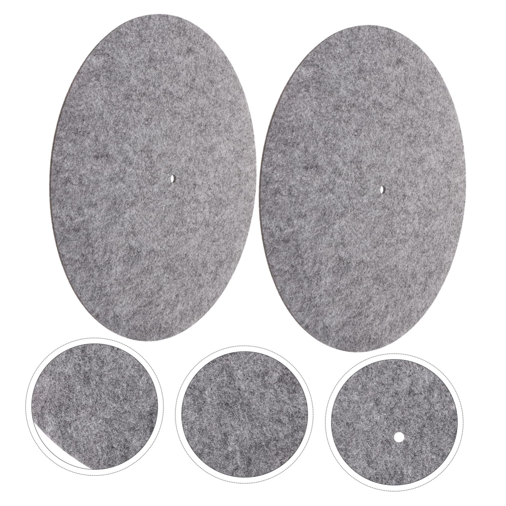 GREENADSCAPE 2pcs Turntable Slipmat Slip Felt Record Player Mats for Enhanced Sound and Vibration Control Vinyl Record Accessories for Music Enthusiasts