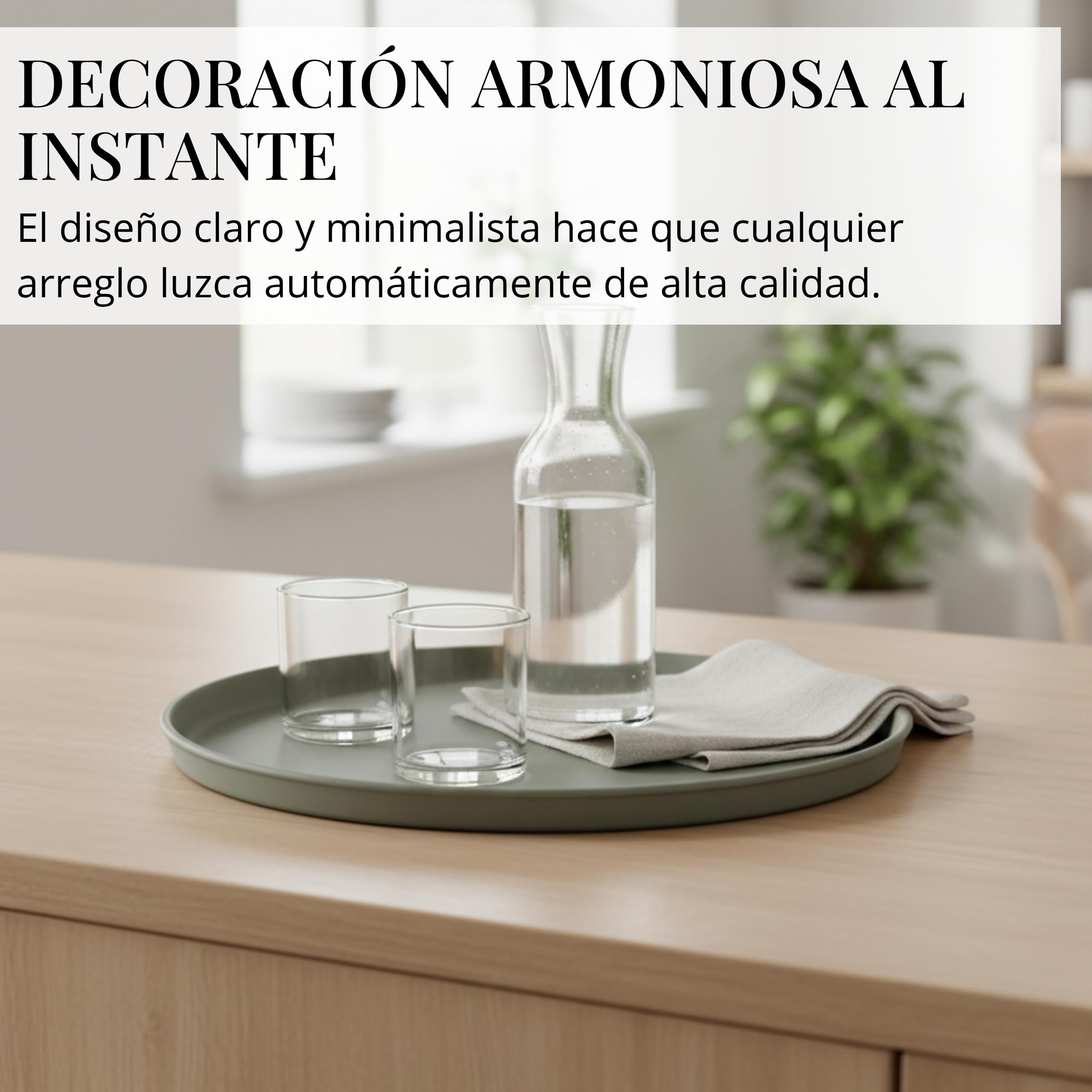 Juego de 3 bandejas decorativas redondas (25 cm, 30 cm, 40 cm), bandeja decorativa para corona de Adviento, bandeja para velas y decoración durante todo el año, elegante bandeja redonda verde