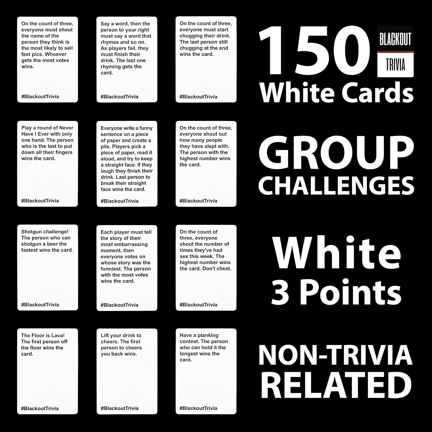 Do or Drink Blackout Trivia Game NSFW Really Fun Party Card Games for Adults - Talk and Laugh with Our Adult Card Game - 500 Cards Great for Adult Game Night - Crazy Fun Party Games for Adults