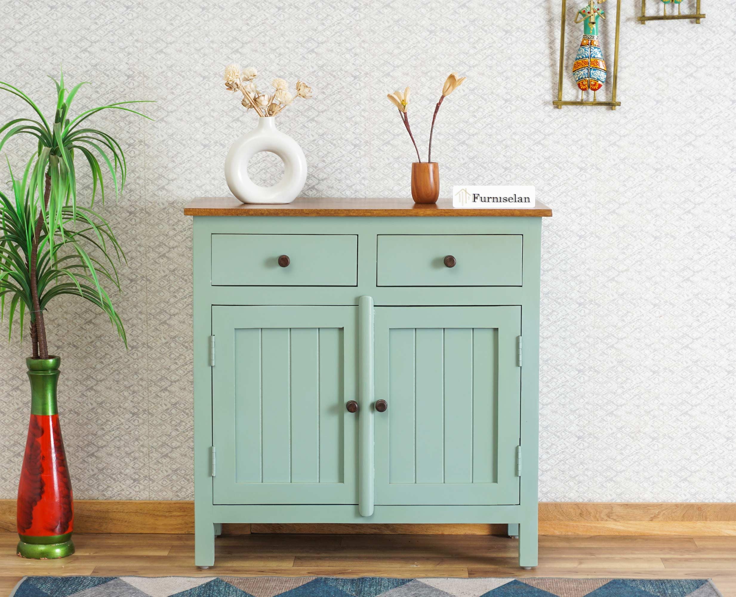 Solid Wood Sideboard for Living Room | Elegant Simplicity Wooden Sideboard for Home Organization with Drawer & Doors Storage (Small (Less Than 20 in Width and 30 in Height)-image-48