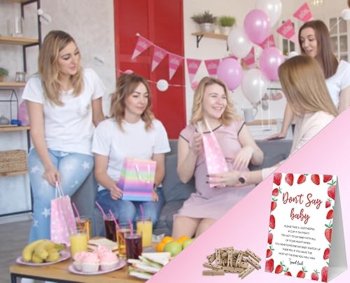 Miniatura 5 de Juego de pinzas para ropa de bebé, 1 letrero y 50 mini pinzas para la ropa, decoraciones de baby shower, juegos de baby shower, juegos de revelación