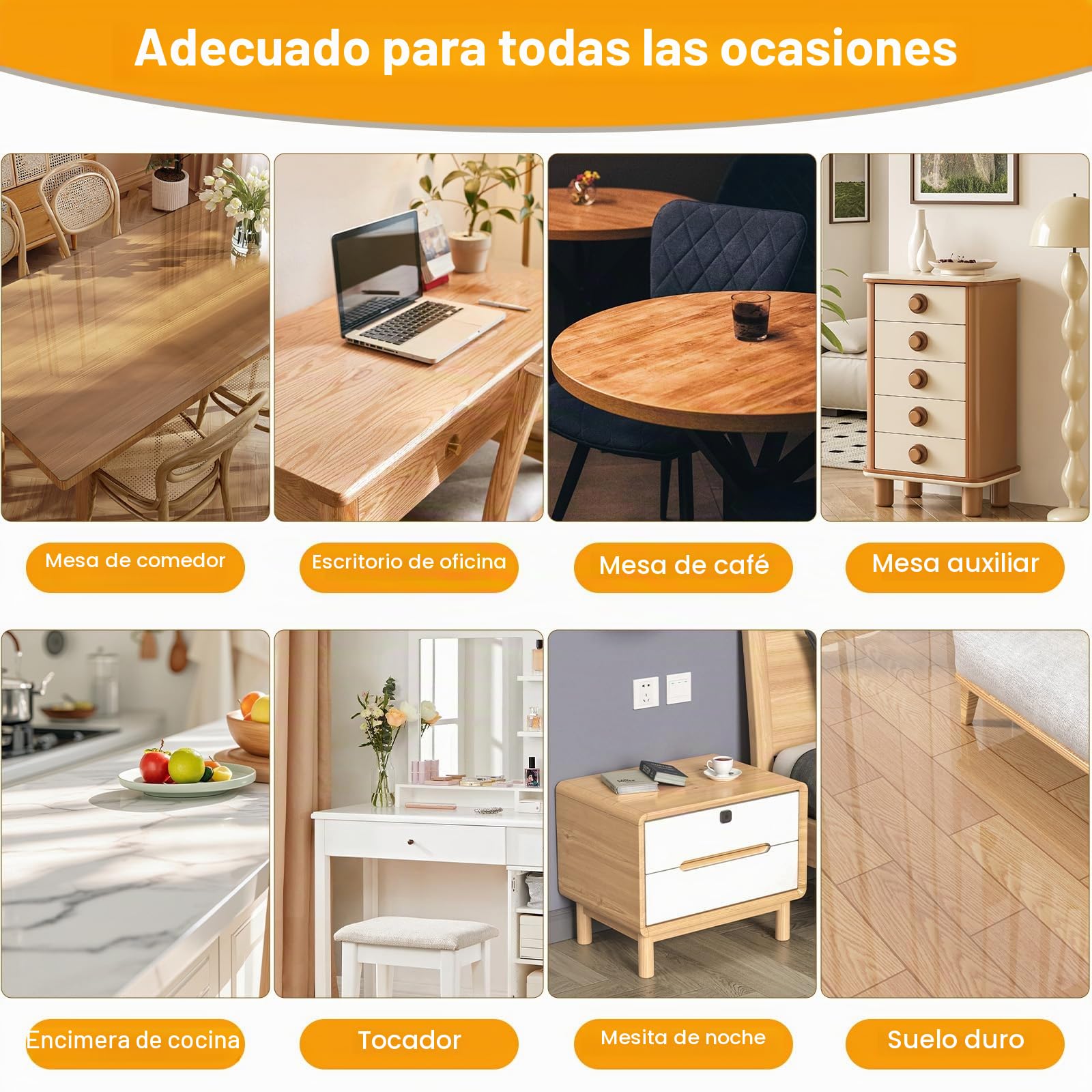 Protector Mesa Transparente, 90 x 180cm Mantel Hule PVC Transparente, Cubre Mesa Comedor Rectangular, Protector de Mesa Impermeable y Antimanchas, Antiarañazos, Fácil de Limpiar, Cortable a Medida