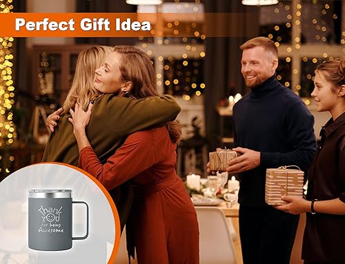 Miniatura 5 de DLOCCOLD Regalos de agradecimiento para mujeres, regalos administrativos para el día profesional, taza de café con texto en inglés "Thank You for