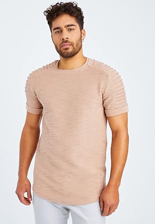 Leif Nelson Men's Modern Stylish Basic T-Shirt Crew Neck Shortsleeve Pullover Hoodie Sweater Jacket Slim Fit LN6325