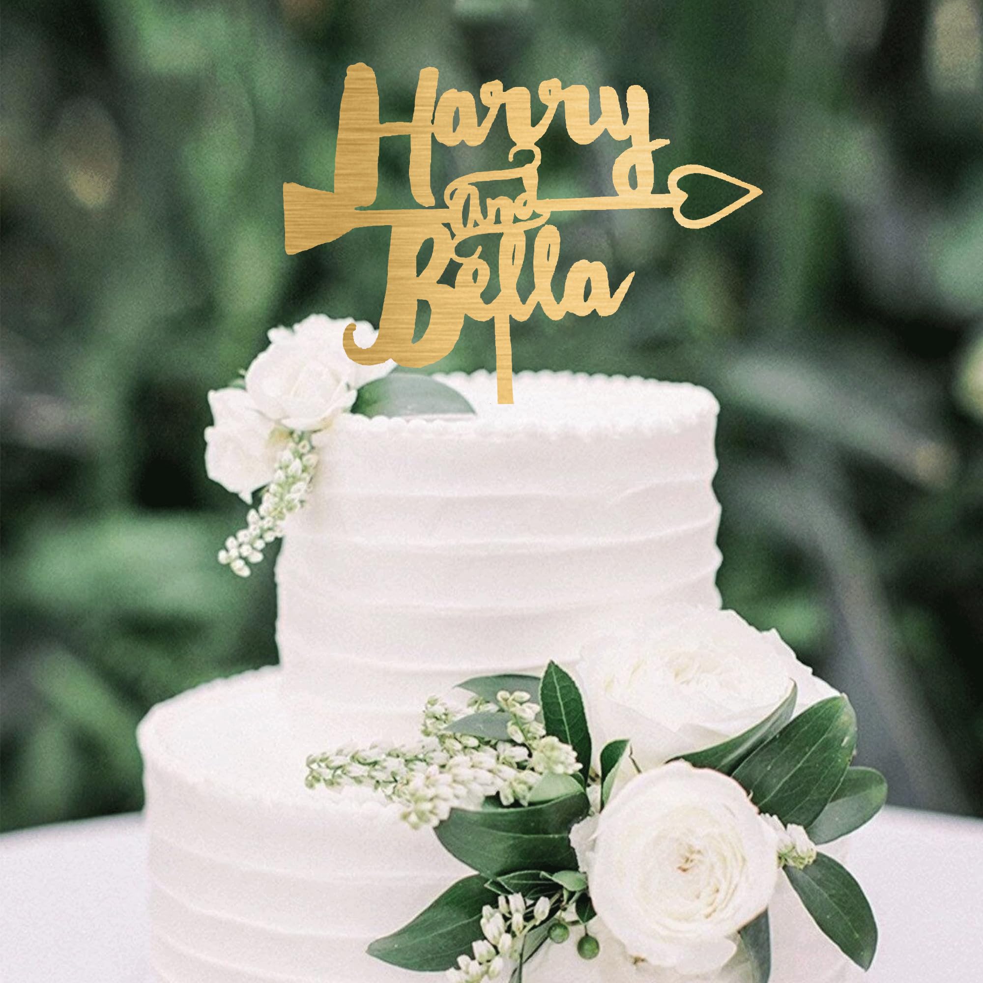 Decoración Para Tarta De Boda Mr & Mrs - Adorno Personalizado Acrílico O Con Purpurina Para Bodas Y Celebraciones