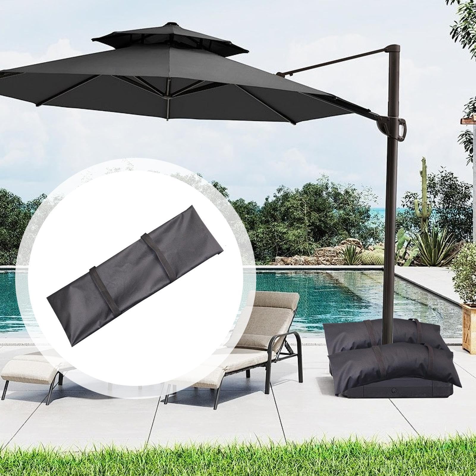 Wielokrotnego użytku odporny na warunki atmosferyczne parasol plażowy worek na piasek - parasol na zewnątrz torba obciążająca do ogrodu kempingowego patio na piknik podwórko - i wytrzymała kotwica