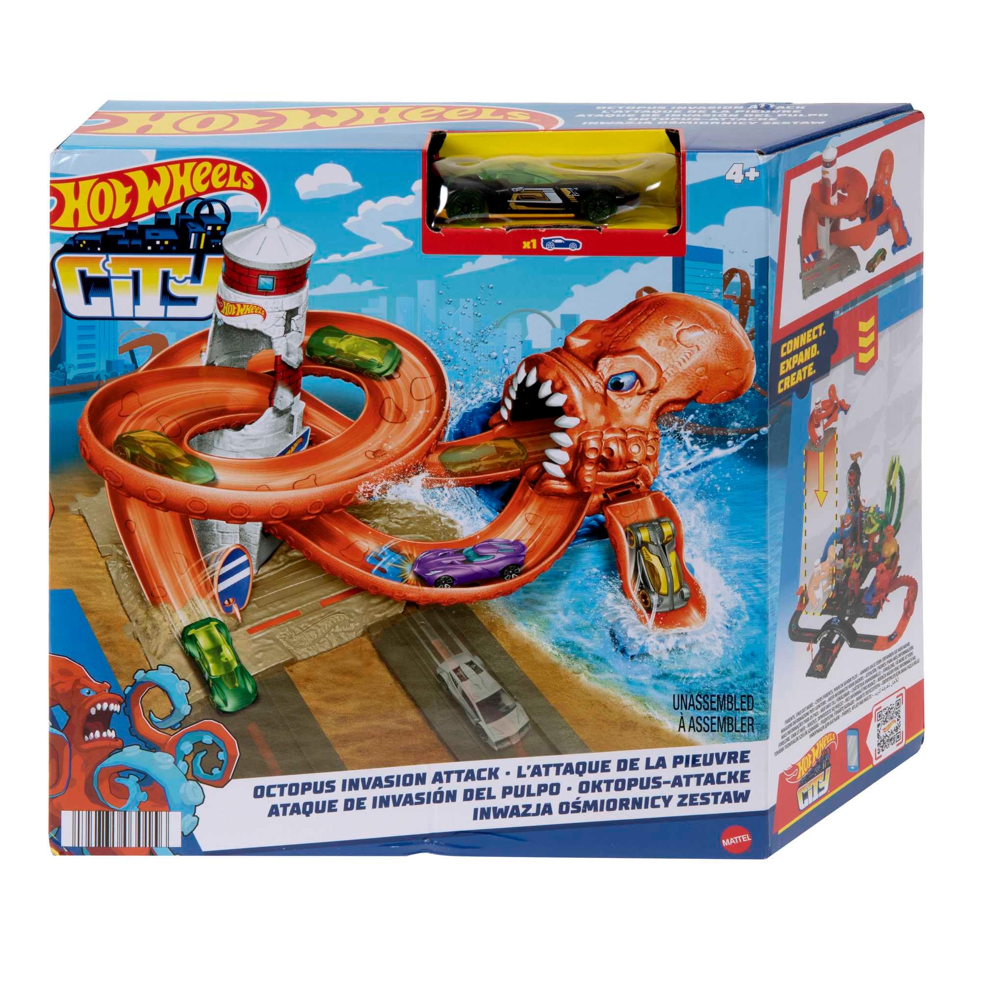 Hot Wheels City Nemésis, surtido de pistas para coches de juguete (Mattel HDR29)