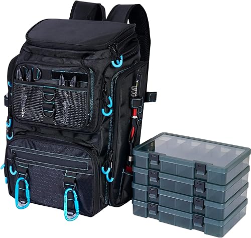 Miniatura 12 de Fishing Backpack with Rod Holders,900D Oxford Water-Resistant Fishing Gear,42L Large Storage Tackle Bag for Men Bk Camo