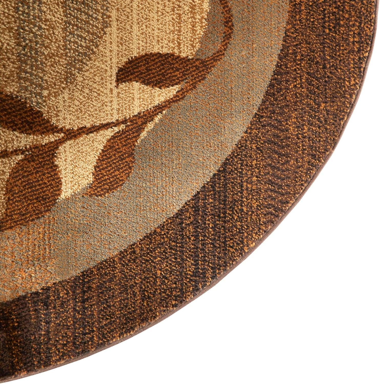 Home Dynamix Royalty Clover Modern Area Rug, Brown Multi, 7'10" Round