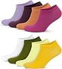GoWith 4-Piece-8 Colorful Plain Patterned Cotton Soft Sports Elastane Stylish Looking Womens Booty Socks