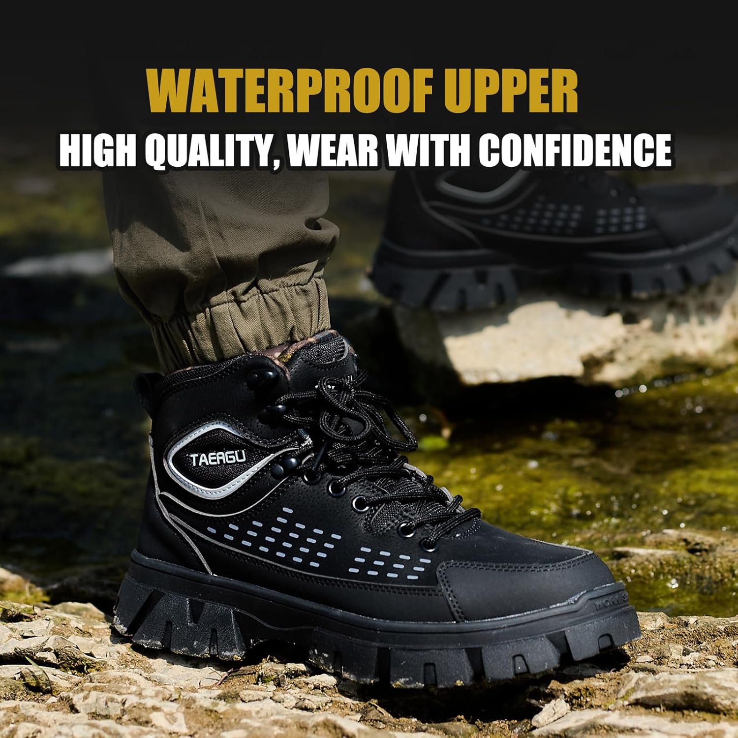 Steel Toe Work Boots For Men 6" Waterproof Safety Boots Indestructible Industrial Boot Mens Steel Toe Shoes Botas De Trabajo - Image 3