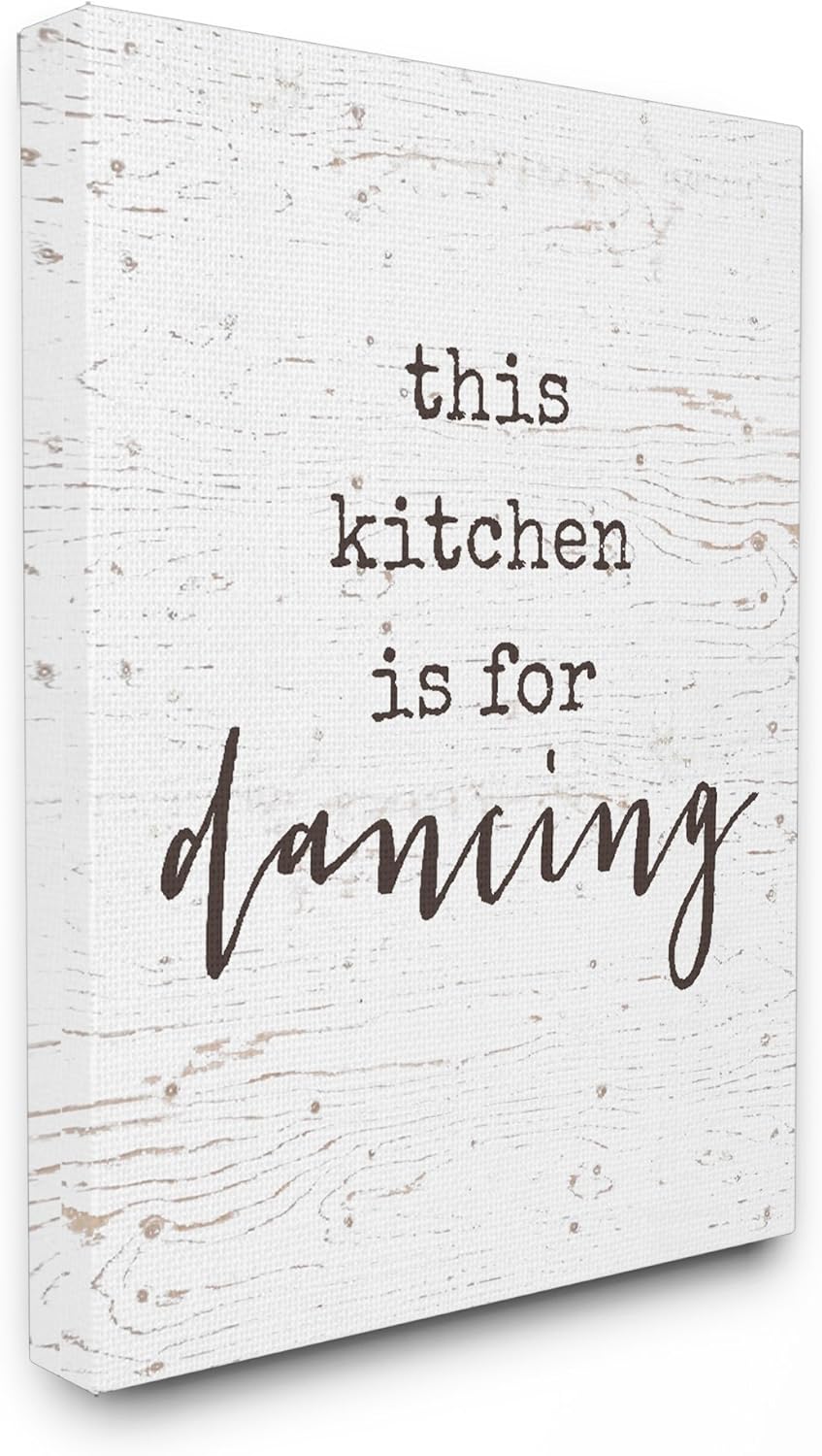 Stupell Industries This Kitchen is for Dancing Canvas Wall Art, 16 x 20, Multi-Color