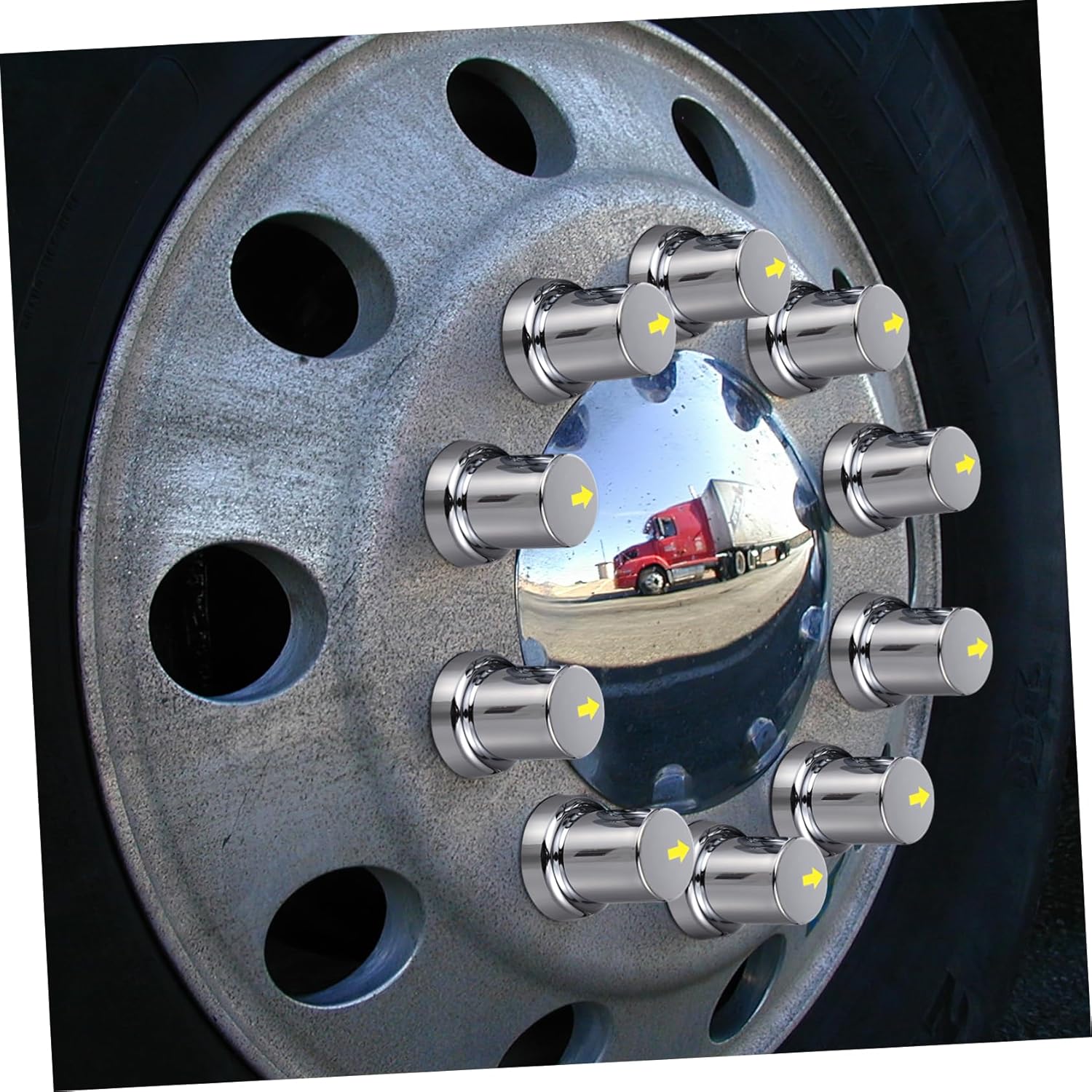 20pcs Wheel Lug Nut Covers for Trucks and Trailers Nut Protectors Easy Installation Safeguard Against and Damage