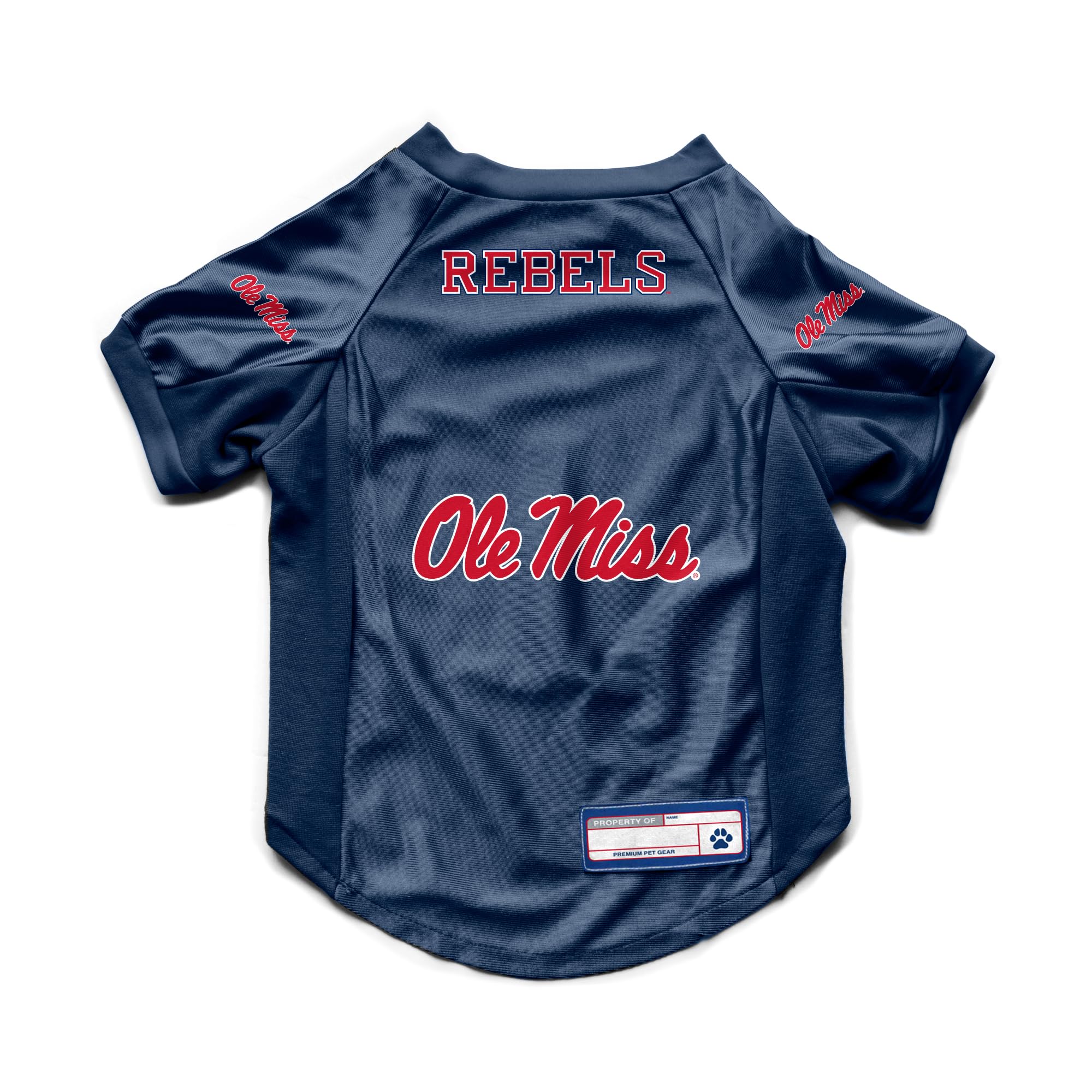 Littlearth NCAA Mississippi Ole Miss Rebels Stretch Pet Jersey, Team Color, Large — image 1