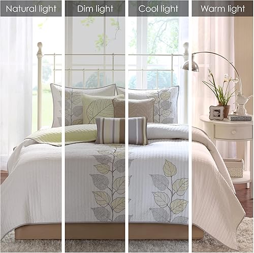 Miniatura 2 de Madison Park Caelie - Edredón moderno y clásico, todo el año, juego transpirable y ligero, fundas a juego, almohada decorativa, KingCal King (104 x