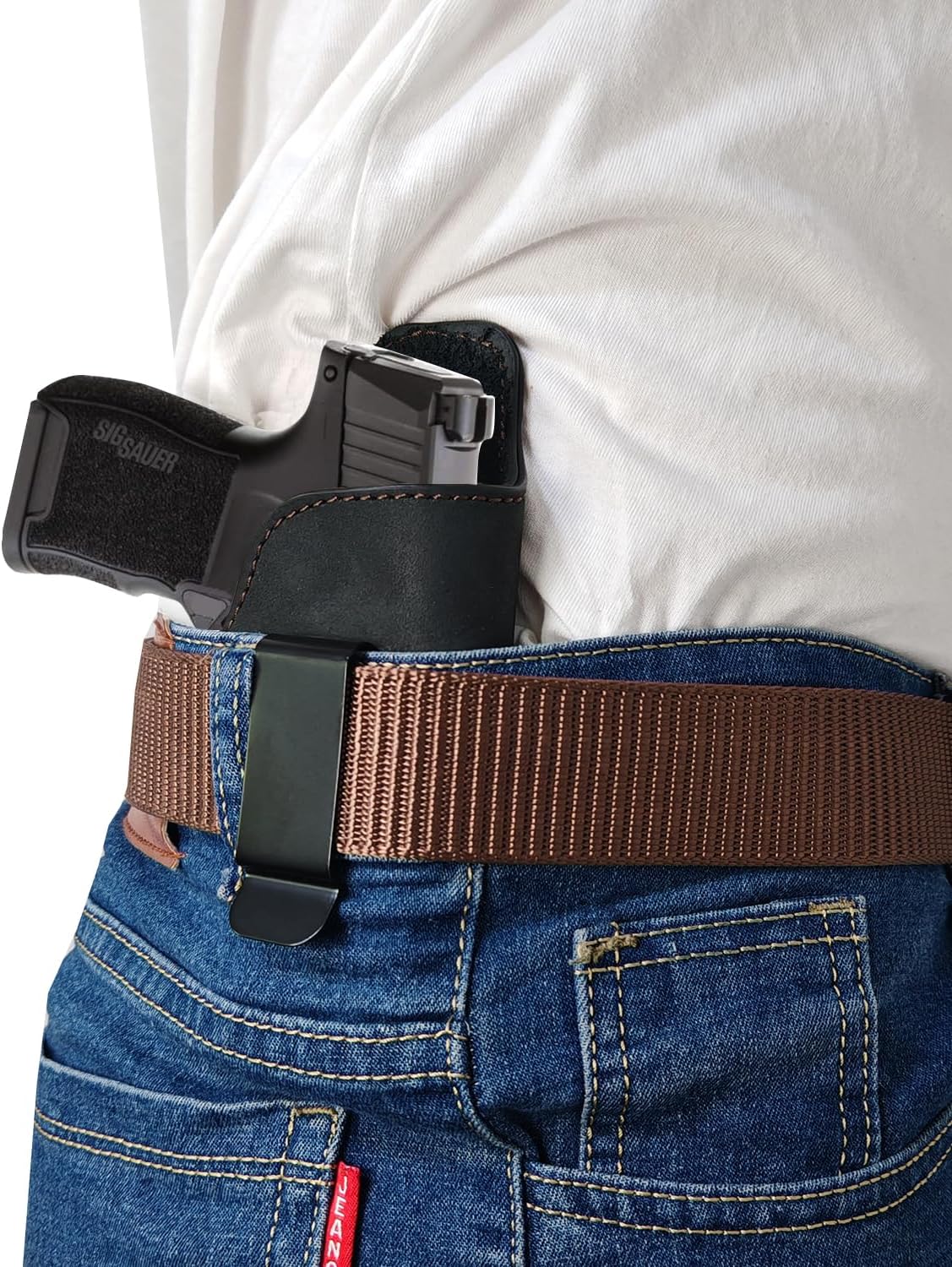 IWB Suede Leather Holster for SIG P365 / P365 SAS / P365X – Concealed Carry Inside Waistband Holsters