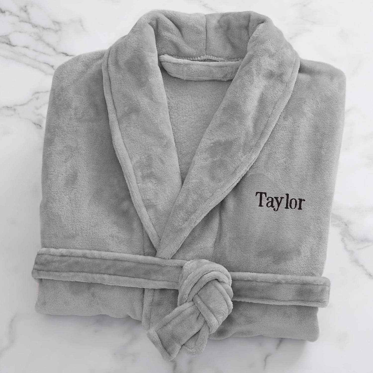 Personalization Universe Just For Him Embroidered Luxury Fleece Robe
