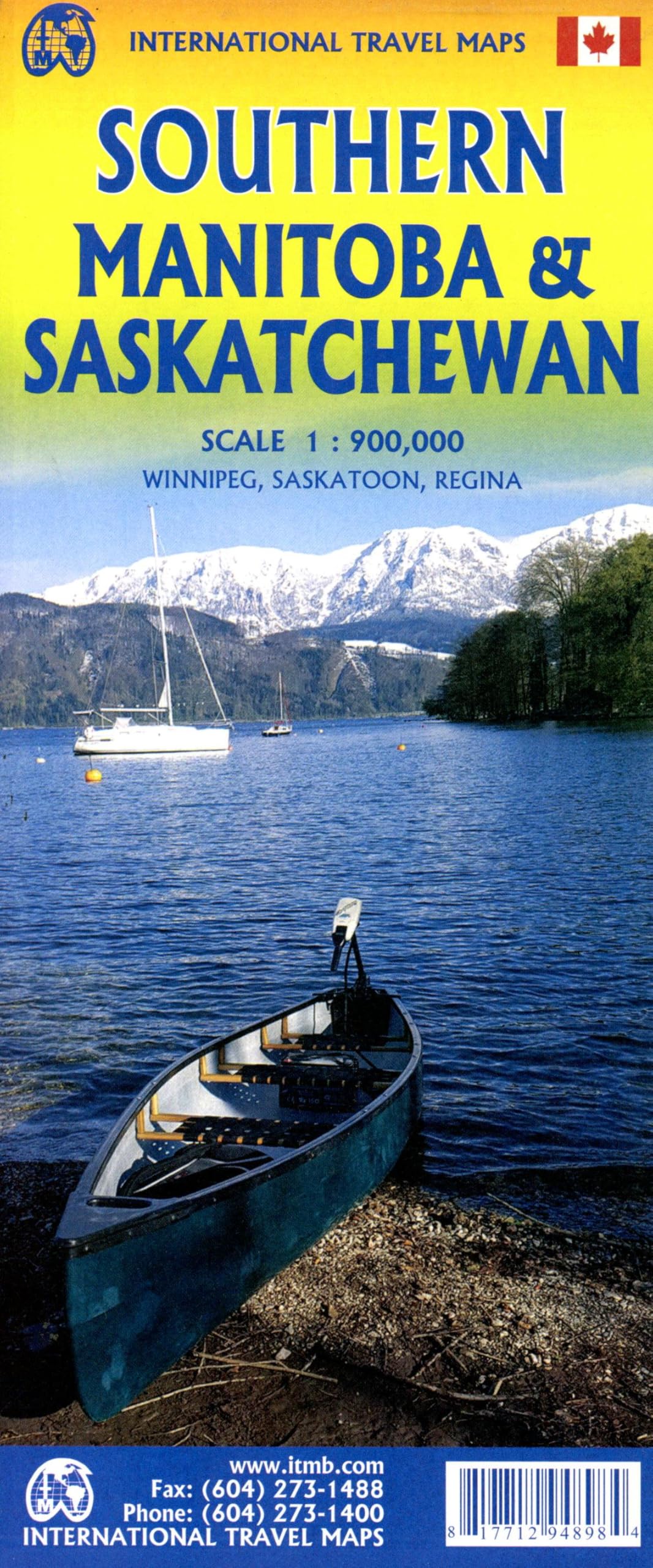 Southern Manitoba / Southern Saskatchewan: ITM Travel Reference Map 1:900000
