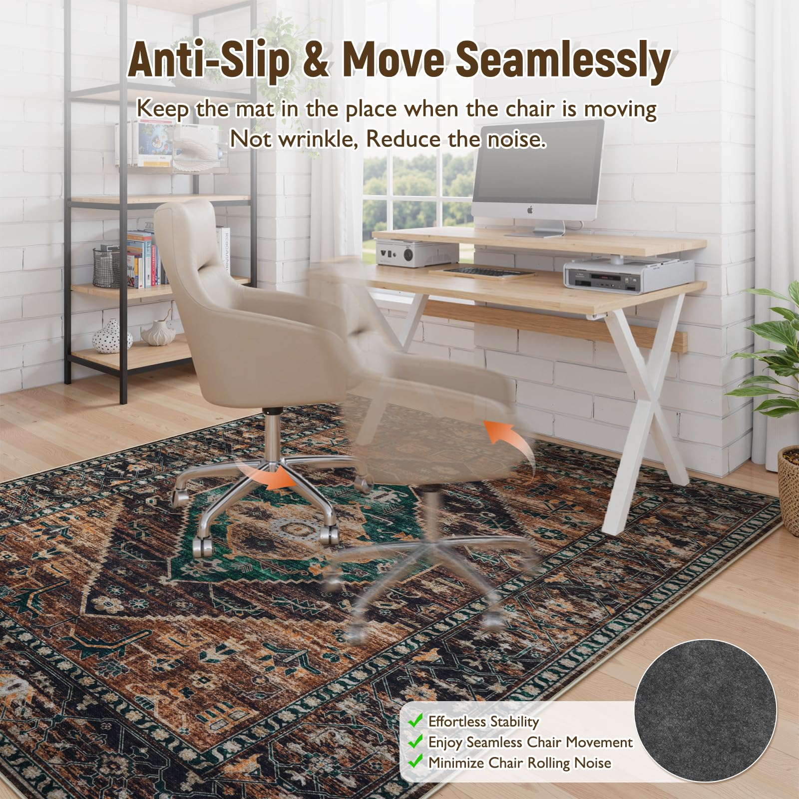 Desk Chair Rug 36x48 Office Chair Mat For Hardwood & Tile Floors - Heavy Duty Protector Chair Mats