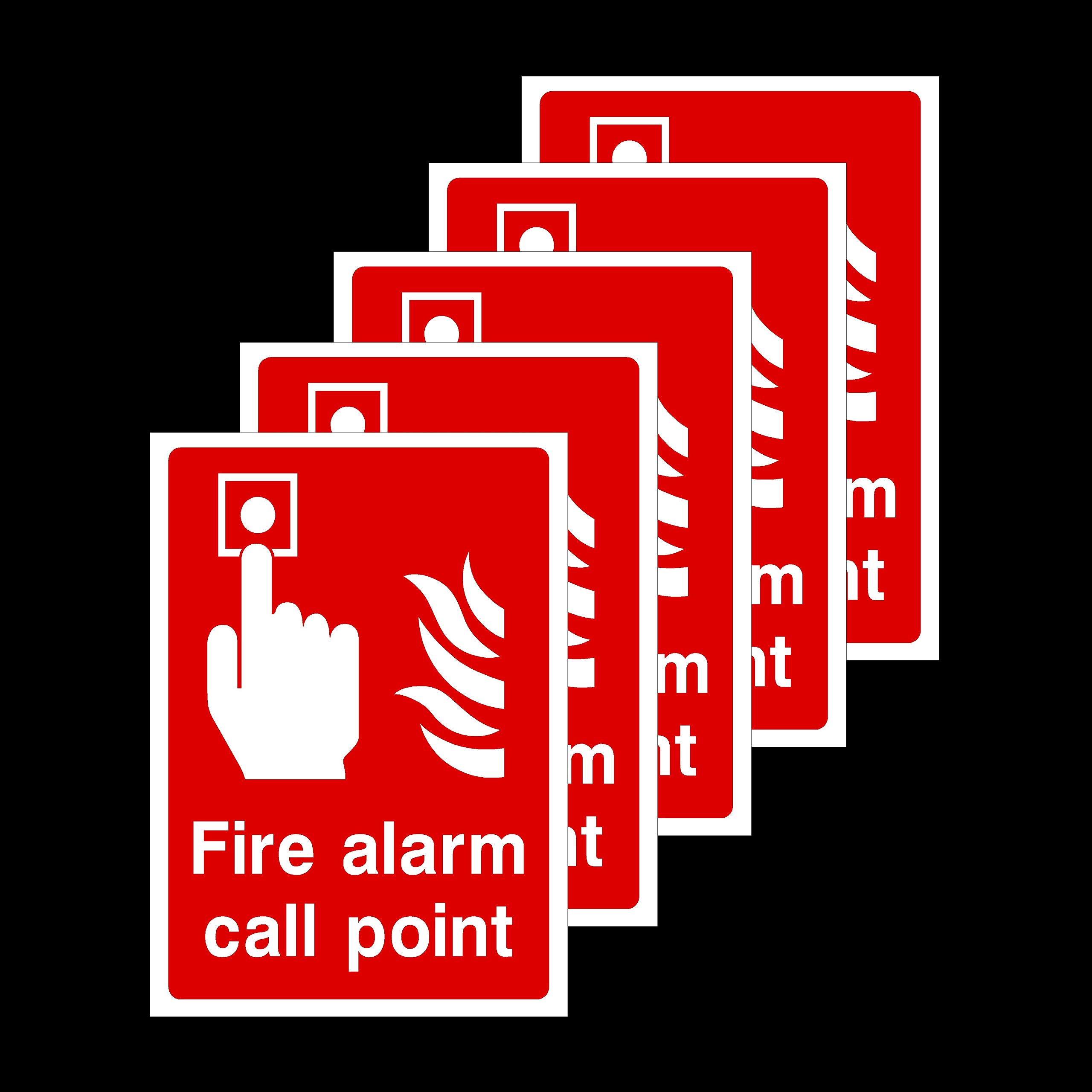 Vsafety Pulsante Allarme Antincendio – Cartello Segnaletica 200x300 Mm, Plastica 2 Mm, Norma EN ISO 7010
