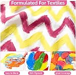 Colorful Permanent Fabric Paint, 26 Colors Soft Fabric Paint in Bottles (30ml/1oz) with Brushes, Palette,Non-Toxic Textile Paint for Clothes, T-Shirts, Shoes Art