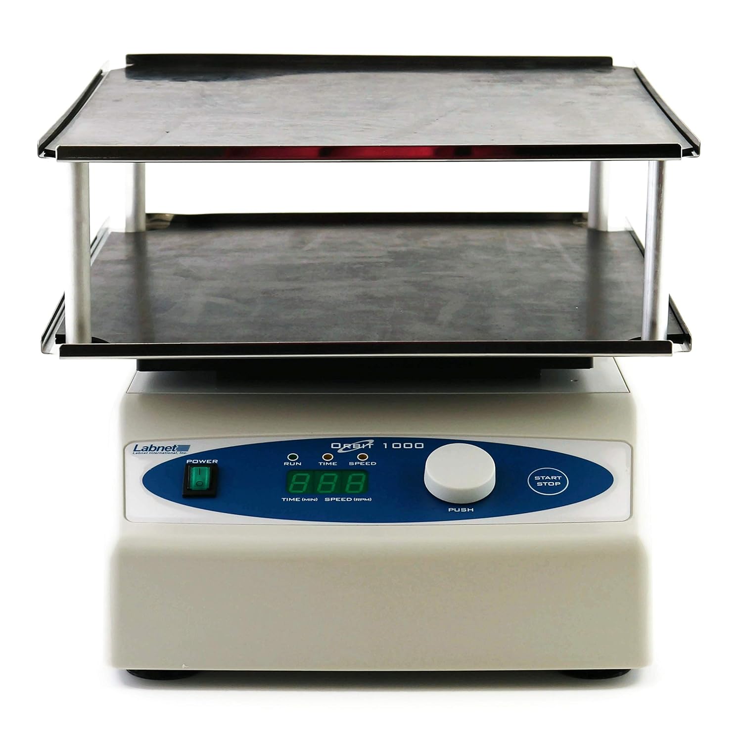 Orbital Benchtop Shaker with Double Stacked Platform, 10 1/4 x 9 3/4 x ...
