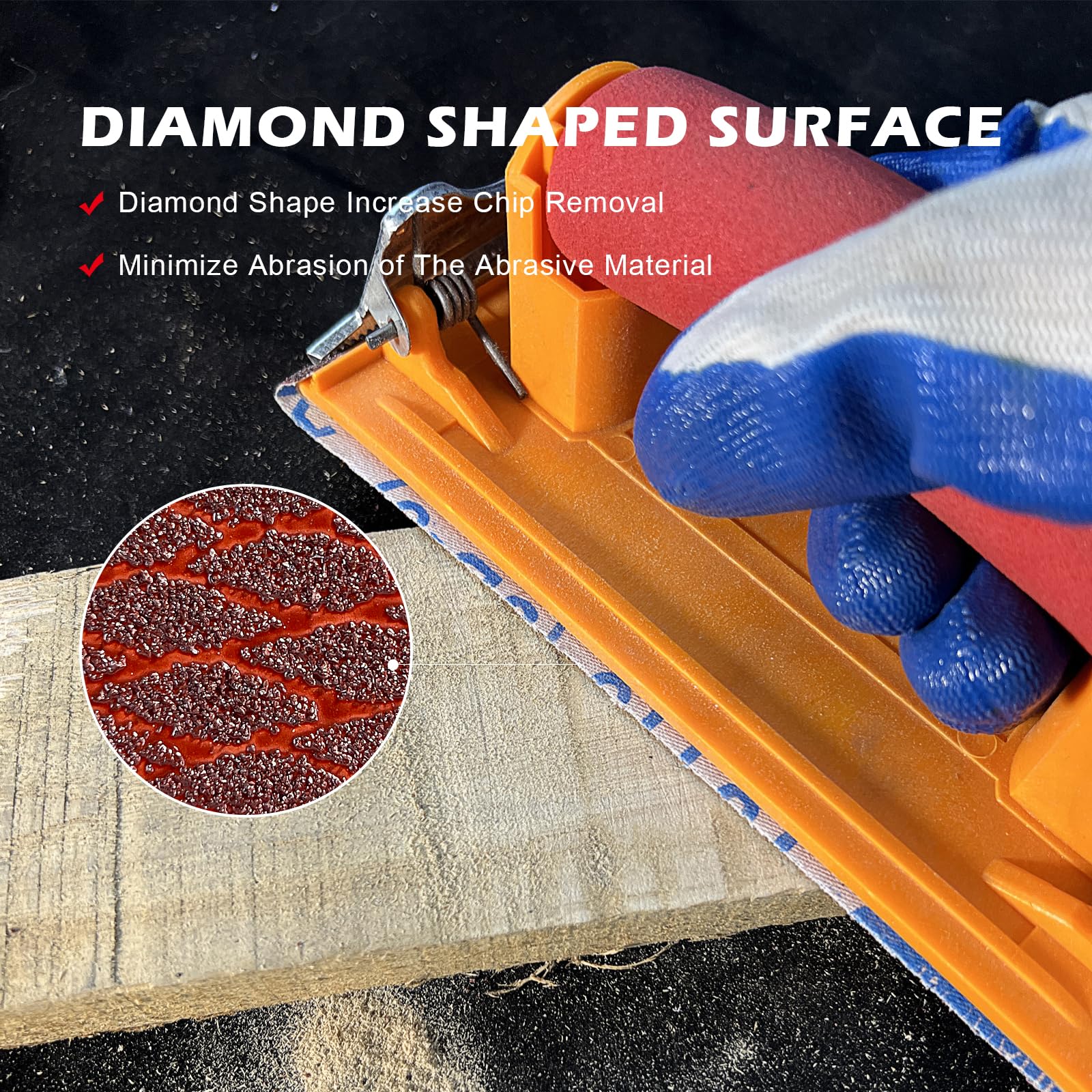 Rotolo Carta Vetrata 93mm x 10m Grana 240, Design a Forma di Diamante per Velocità di Rimozione e Riduzione Intasamento, per Legno, Muro e Carrozzeria