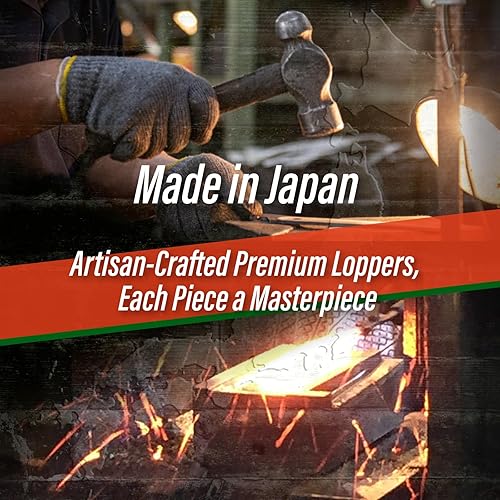 Miniatura 3 de SUIZAN Bypass Hand Loppers 25" - Cortador de ramas japonés profesional, ligero, compacto, herramientas de jardinería