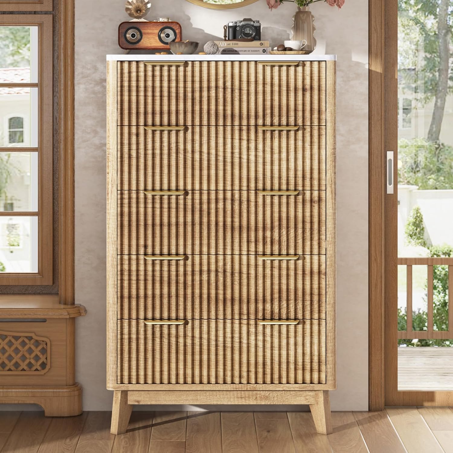 ドレッサーチェスト(幅60cm) コンパクト収納 ビューロ風 | 【公式