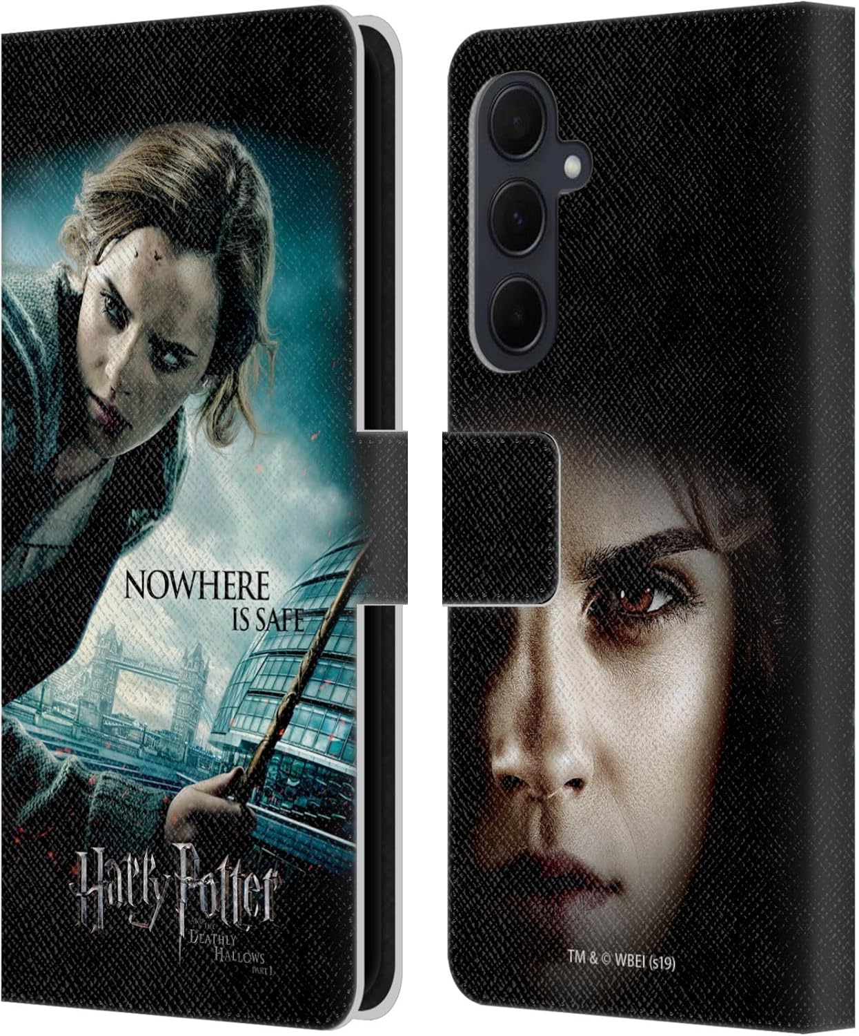 Head Case Designs Officially Licensed Harry Potter Hermione Granger Deathly Hallows VII Leather Wallet Case Compatible with Samsung Galaxy A35 5G