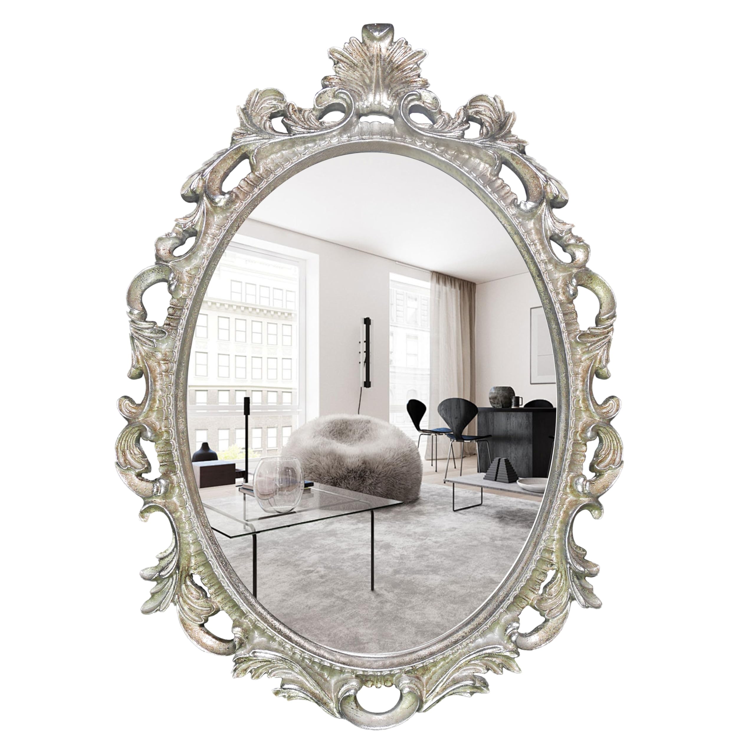 Amazon.com: Vintage Mirror for Wall, Gothic Oval Framed Mirrors