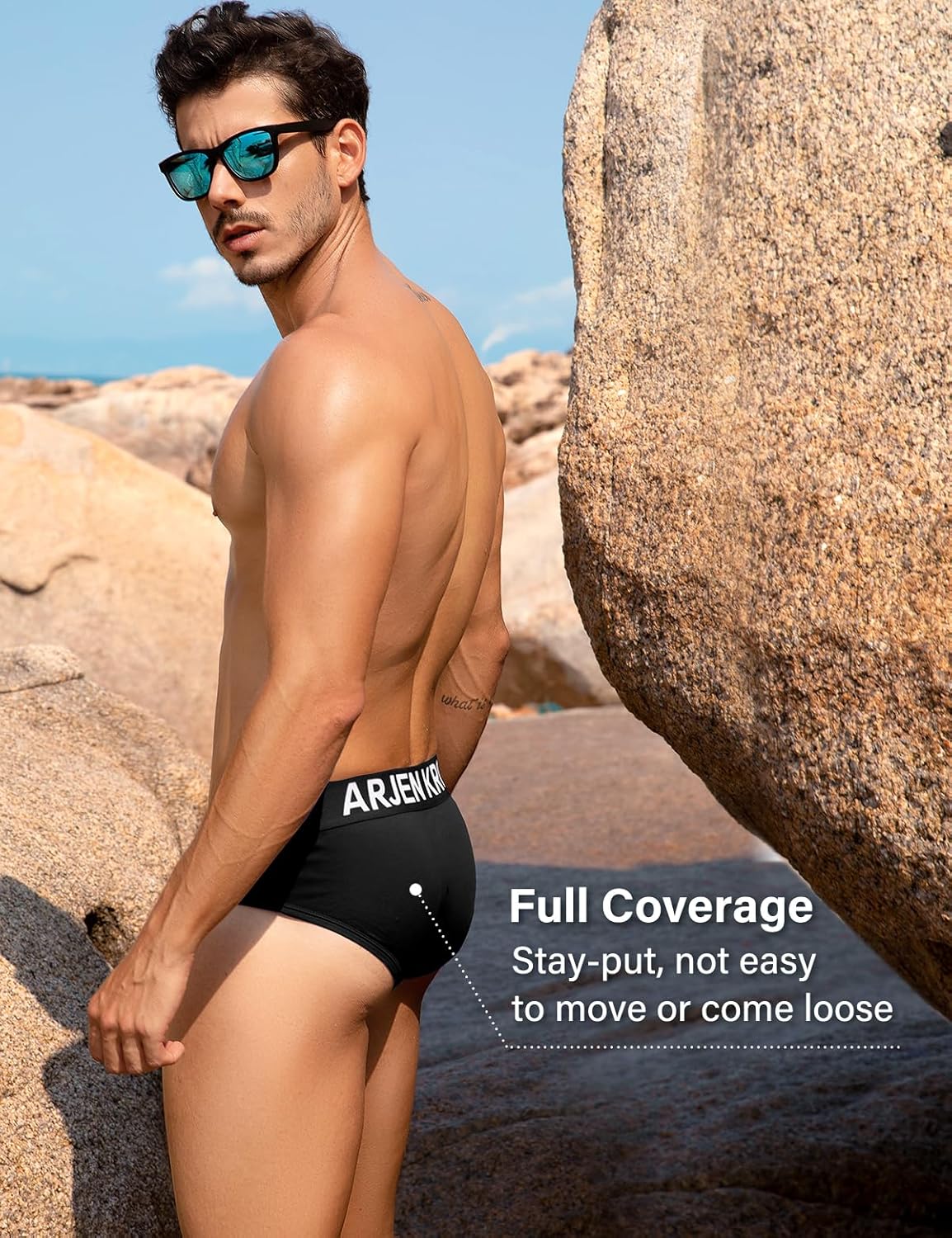 Arjen Kroos Men's Underwear Briefs, Sexy Athletic Cotton Underwear Men, Low Rise Underpants Pouch Underwear for Men 1 Pack - Image 4