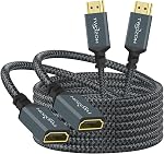 Twozoh HDMI Extension Cable 3M / 10FT, HDMI Male to Female HDMI Cable, Nylon Braided HDMI Extender, HDMI 2.0 Cable Adapter Support 4K@60Hz 3D HDR