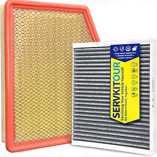 Engine Cabin Air Filter Set for Silverado 1500/ Sierra 1500 (2019-2025), Tahoe/Suburban/Yukon/Escalade (2021-2025), Silverado/Sierra 2500HD/ 3500HD (2020-2025), NOT for DIESEL 6.6L