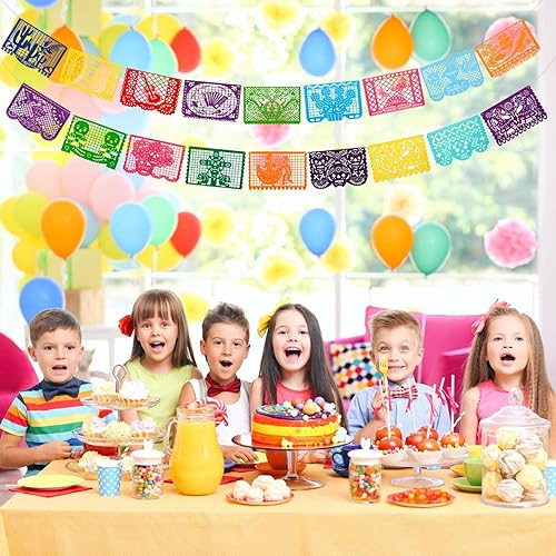 Miniatura 7 de 4 pancartas de fieltro para fiesta mexicana (11.8 x 7.9 pulgadas), cartel de fiesta del Cinco de Mayo Día de los Muertos Día de los Muertos, Fiesta