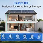 ECO-WORTHY Cubix100 48V 100Ah LiFePO4 Batterie au lithium, Bluetooth & Wifi UL9540 & UL1973 & CEC Inscrit, 5120Wh Batterie rack serveur pour le stockage de l'énergie solaire, hors-Grid