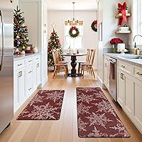 Vista 13 de U'Artlines Tapete de cocina de otoño, antifatiga, acolchado, cómodo, tapete de escritorio de pie, tapete de cocina de calabaza colorida para piso