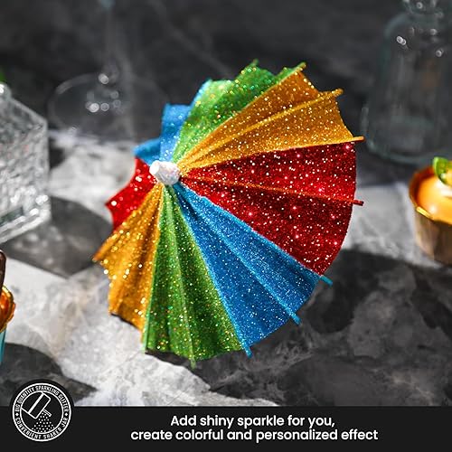 Miniatura 5 de LEOBRO Purpurina roja, purpurina, 6.00 oz6 onzas para manualidades, purpurina gruesa de purpurina fina roja, copos de purpurina para manualidades,