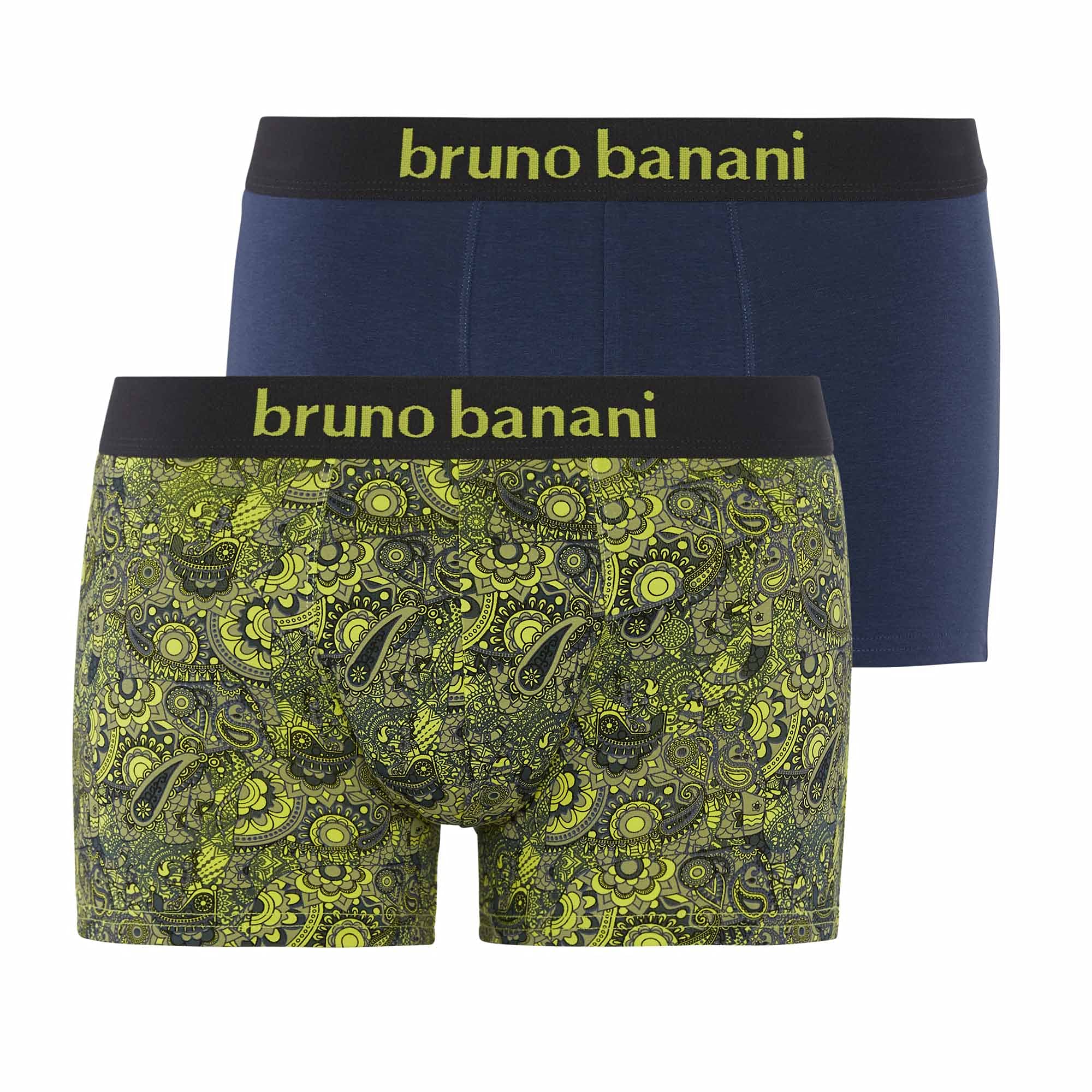 Bruno Banani Boxershorts 2er Pack – Elefanten-Print, 93% Baumwolle, Bequem