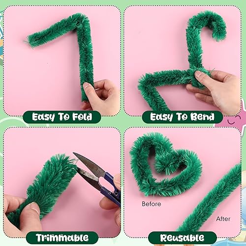 Vista 36 de Hotop 30 limpiapipas extra gruesos de 1.181 in de felpilla tallos de felpilla jumbo, suministros de manualidades para principiantes, suministros