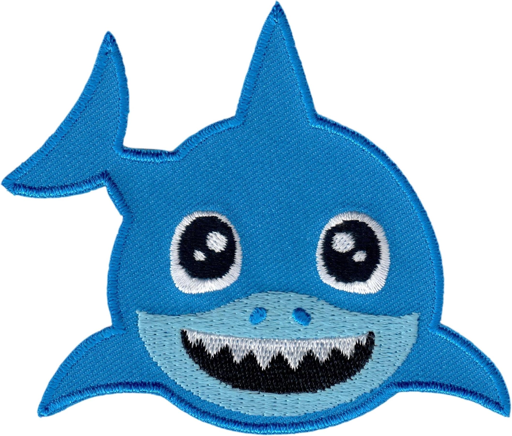 PatchMommy Shark Patch, Iron On/Sew On - Appliques for Kids Baby (Blue)