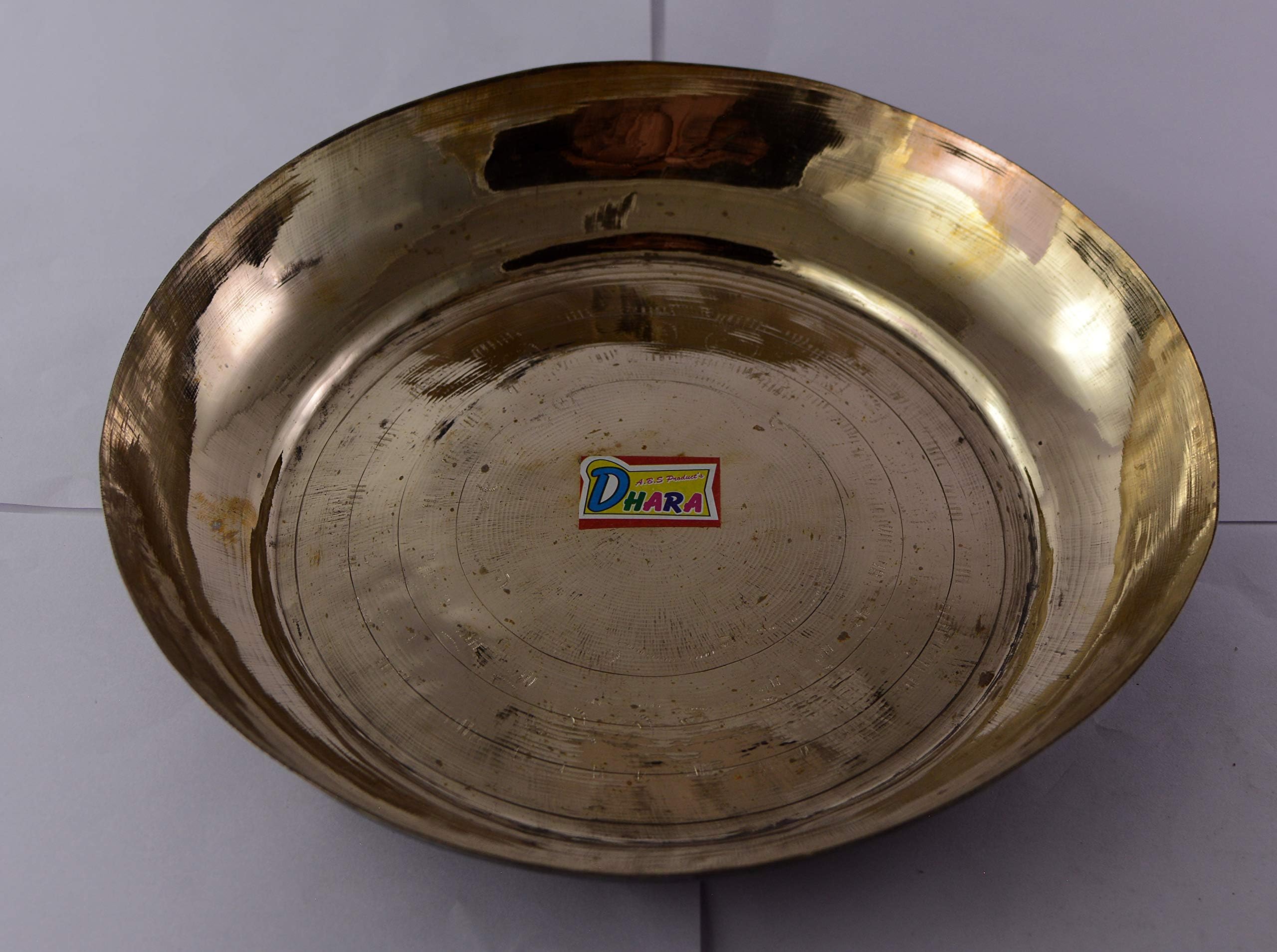 Beautiful Brass THALI (10.5 X 2 X 8 INCH Unique THALI)
