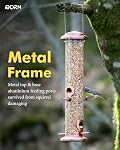 iBorn Metal Bird Feeders Metal Bird Feeder Copper for Outdoors Hanging All Metal Copper Finishing 15 Inch 4Port,Pack of 1(Seed is not Included)