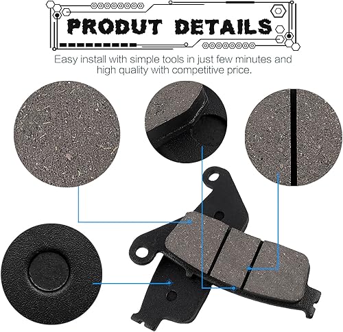 Miniatura 3 de LOCOPOW Pastillas de freno delanteras y traseras para Honda CB500F CB300F CB500X CBR250R CBR300R CBR500R CMX300 CMX500 Rebal 300 500 CTX700 NC700