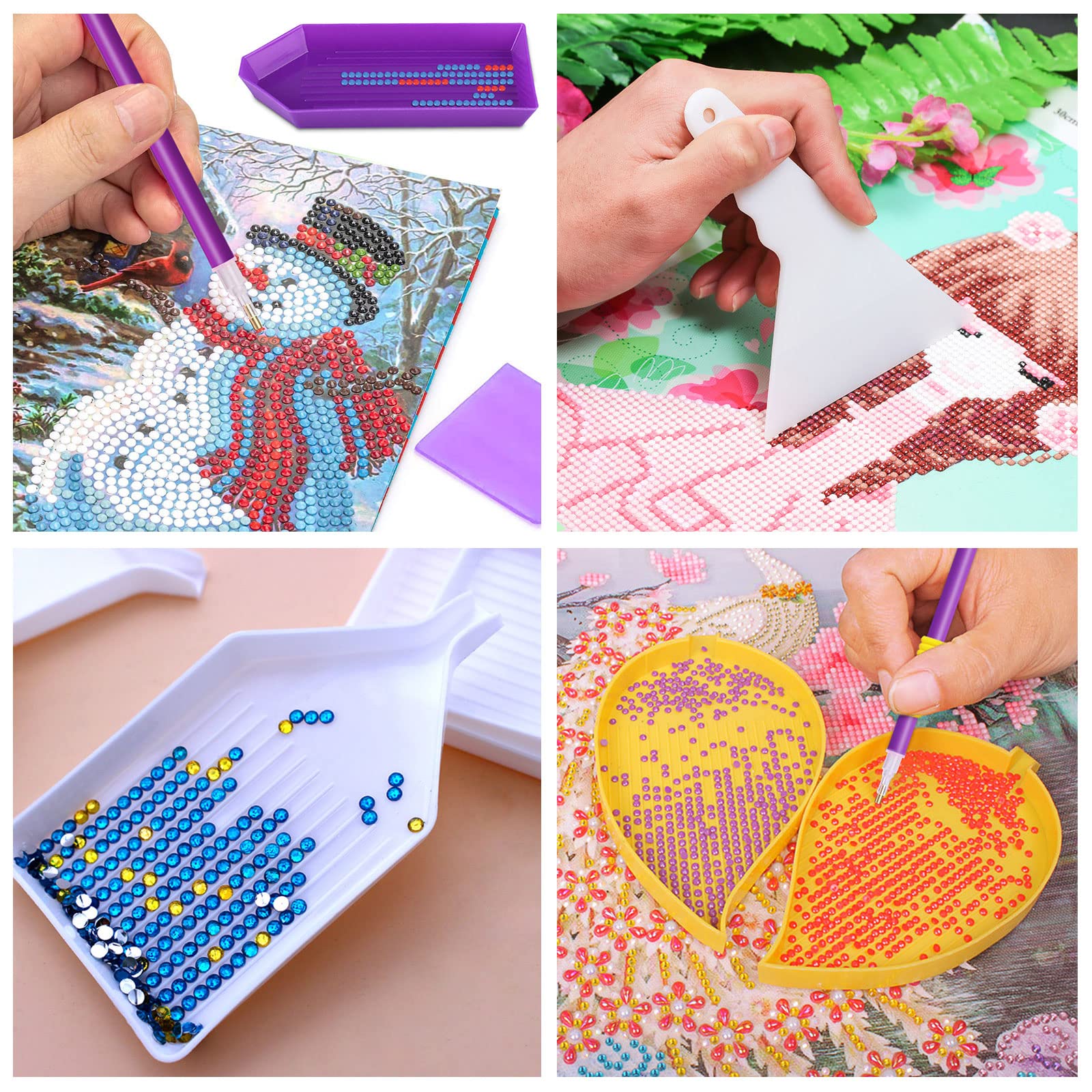JOYBOY Diamond Painting Kit Completo,60 Slots Diamant Painting Accessori,per Fai da Te,Unghie,Gioielli,Artigianato d'Arte
