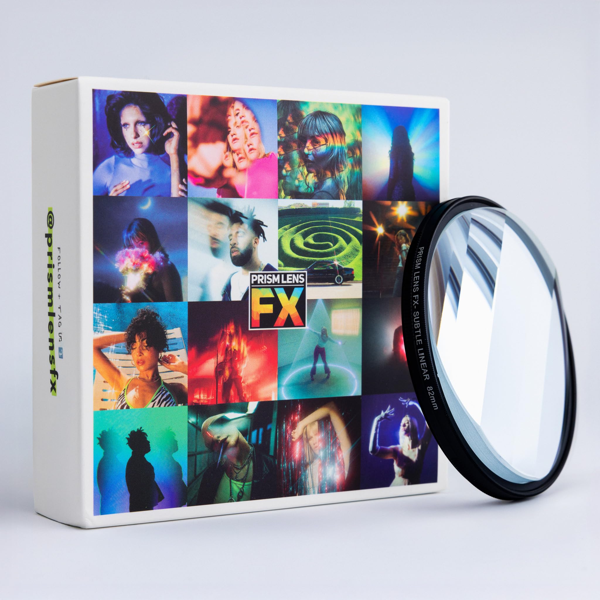 Prism Lens FX Filtro FX a prismi lineari sottili | Filettatura circolare da 67 mm | Crea 3 repliche di soggetti con diverse rifrazioni e FX a diverse lunghezze focali! | Completamente girevole