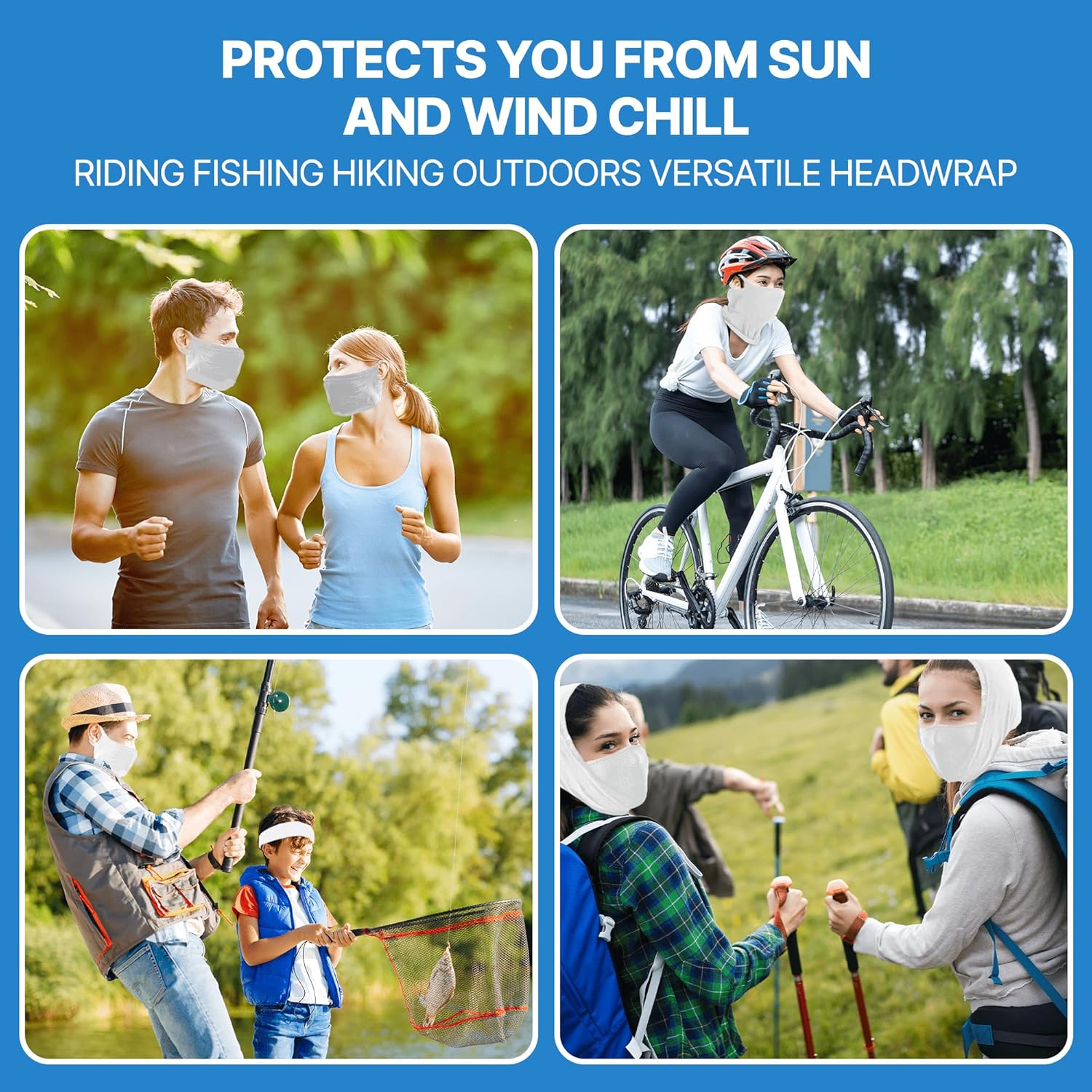 Face Neck Gaiter Balaclava Mask Running Wrap for Men Women | Seamless Seasonless UV Sun Protection | - Image 6