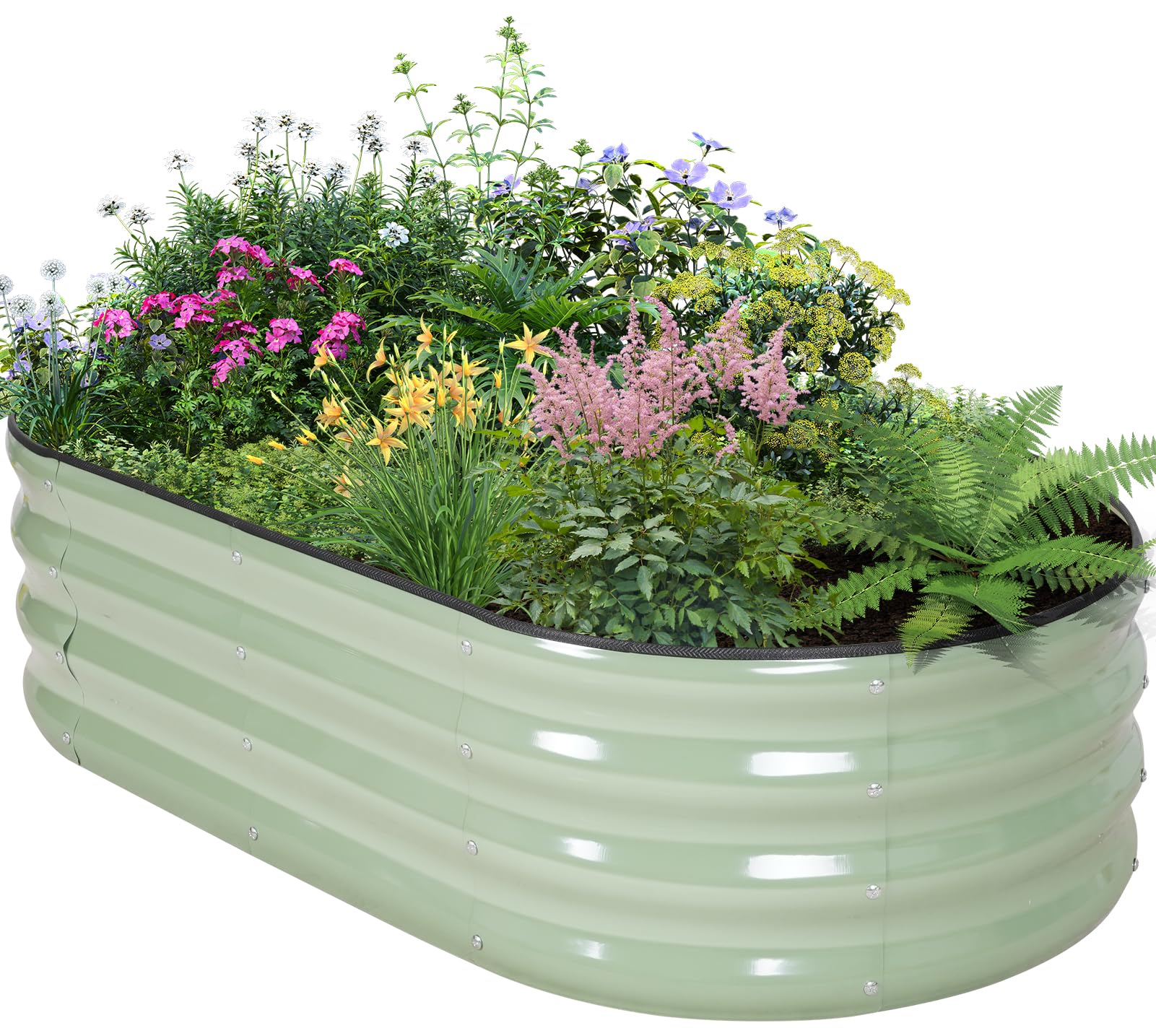 Galvanized Raised Garden Bed Outdoor 4x2x1ft