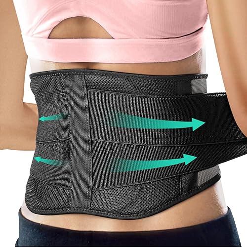 Miniatura 1 de AllyFlex Sports Soporte de espalda ligero para hombres y mujeres debajo del uniforme, almohadillas lumbares médicas 3D dobles para aliviar el dolor